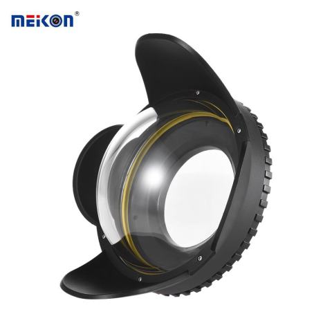 Meikon Di Bawah Air Kamera 200 Mm Fisheye Lebar Sudut Lensa Kubah Port Kasus Bayangan Sarung 60 M/197ft Anti-Air 67 MM Sepanjang Adaptor untuk Perumahan Menyelam Kamera-Internasional 1