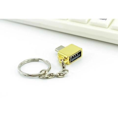Logam Tipe C OTG USB 3.1 TYPE C untuk USB 2.0 OTG Konektor Adapter Pria untuk Adaptor Female dengan Key Rantai untuk OTG Smart Phone Gamepad mouse Keyboard U Disk-Intl 2
