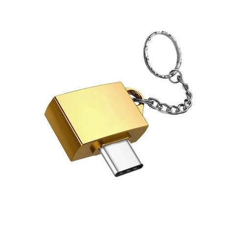 Logam Tipe C OTG USB 3.1 TYPE C untuk USB 2.0 OTG Konektor Adapter Pria untuk Adaptor Female dengan Key Rantai untuk OTG Smart Phone Gamepad mouse Keyboard U Disk-Intl 1