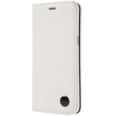 Mobil Kecil Putih Seri Mewah Magnetic Flip PU Leather Stand Case Dompet Cover untuk Samsung S6 Edge Plus-Internasional