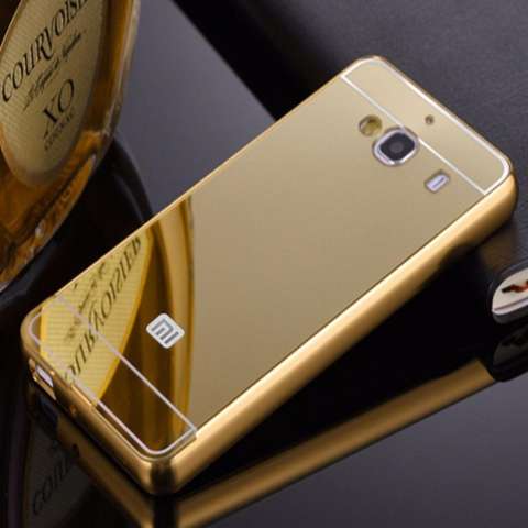 ... MR Mirror Case Chrome Bumper sleding Xiaomi Redmi note2 xiaomi note 2 gold iring stand
