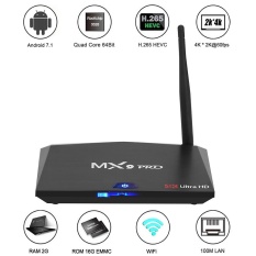 MX9 Pro Android 7.1 TV Box RK3328 Octa-Core 64Bit 2G + 16G H.265 UHD 4K VP9 HDR 3D Mini PC WiFi Bluetooth 4.0 US Plug - intl