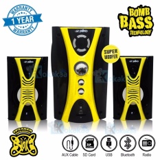 Niko Slank Speaker Super Woofer Bomb Bass Technology Pengeras Suara + Bluetooth NK-M1Bx - Kuning
