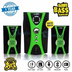 Niko Slank Speaker Super Woofer Bomb Bass Technology Pengeras Suara + Bluetooth NK-M2Bx - Hijau