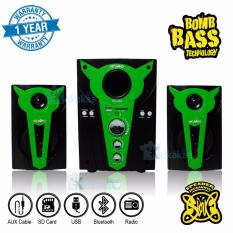 Niko Slank Speaker Super Woofer Bomb Bass Technology Pengeras Suara + Bluetooth NK-S2Bx - Hijau