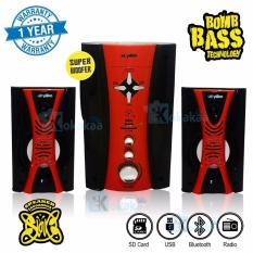 Niko Slank Speaker Super Woofer Bomb Bass Technology Pengeras Suara + Bluetooth NK-M2Bx - Merah