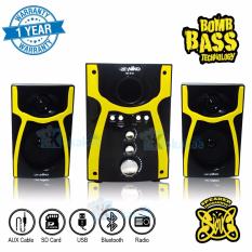 Niko Slank Speaker Super Woofer Bomb Bass Technology Pengeras Suara + Bluetooth NK-S1Bx - Kuning