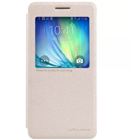 Nillkin Sparkle Leather Case Samsung Galaxy A5 (A5000 A500H A500F) - Emas (Gold