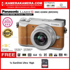 PANASONIC LUMIX DMC-GX85K Kamera Mirrorless GX85 BROWN Kit 12-32mm Lens WiFi 16MP (Garansi Resmi) Free SanDisk Ultra 16gb