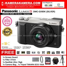 PANASONIC LUMIX DMC-GX85K Kamera Mirrorless GX85 SILVER 12-32mm (Resmi) Free SanDisk Ultra 16gb + Screen Guard + Filter 37mm + Bag + Takara ECO-193A