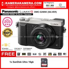 PANASONIC LUMIX DMC-GX85K Kamera Mirrorless GX85 SILVER Kit 12-32mm Lens WiFi 16MP (Garansi Resmi) Free SanDisk Ultra 16gb