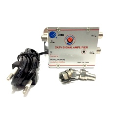 Penguat Penjernih Sinyal Frekwensi TV Antena + 2 Way Splitter (CATV Signal Amplifier) Booster Indoor Outdoor