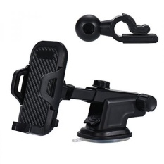 Phone Holder for Car Air Vent Windshield Dashboard 2-in-1 Car Mount Phone Holder VANZAVANZU Universal Phone Car Mount Holder Cradle for iPhone 7/7 Plus/6/6s Plus, SAMSUNG Galaxy, HUAWEI (Black 2) - intl