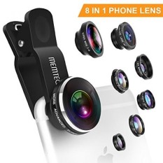 Phone Lens - Cell Phone Camera Lens Kit Universal 8 in 1 Clip on Smartphone Lens PRO 0.4X Wide Angle Lens 0.65X Macro Lens 180° Fisheye Lens CPL Lens Telephoto Lens for iPhone Samsung Android Phones