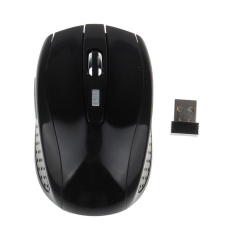 Portable 2.4G Wireless Optical Mouse Mice For Computer PC Laptop Black - intl