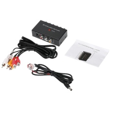 Portable AV Intelligent Switcher 2 untuk 1 Channel RCA Audio Video Switcher dengan Tombol Kontrol Dukungan Auto/Manual Control untuk DVD Kamera Mobil DVR Monitor-Intl