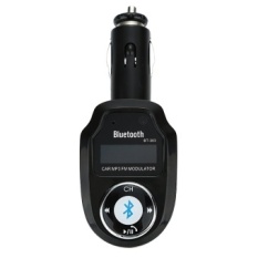 Portable BT303 1.0D LCD Car MP3 Bluetooth FM Transmitter WirelessStereo Bluetooth FM Modulator Car Kit MP3 Player Hands-free withMic USB2.0 Port TF / Micro SD Card / SD Card Slot with Car Chargerfor Bluetooth-enabled Smartphone. Notebook Tablet PC - intl