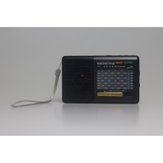 Detail Produk Klasik 9 BAND FM Radio Portabel Digital Stereo Mini Speaker MP3 Musik Player dengan TF SD Card USB AUX Line Input Sound Kotak (Hitam) -Intl