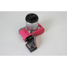 PU Leather Cover Tas Kamera Bottom Case Half Body Set Cover ForFujiFilm Fuji X-A3 XA3 XA10 dengan Bukaan Bawah- INTL