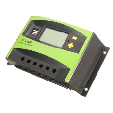 PWM 40A 12/24V LCD Display USB Solar Panel Battery Regulator Charge Controller - intl