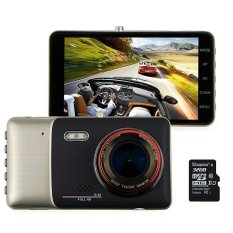 RHK 4.0 2 K FHD LCD 1080 P Mobil Kendaraan Kamera DVR Perekam Video DashCam Night Vision G-sensor dengan Gratis 32 GB Micro Kartu-Intl