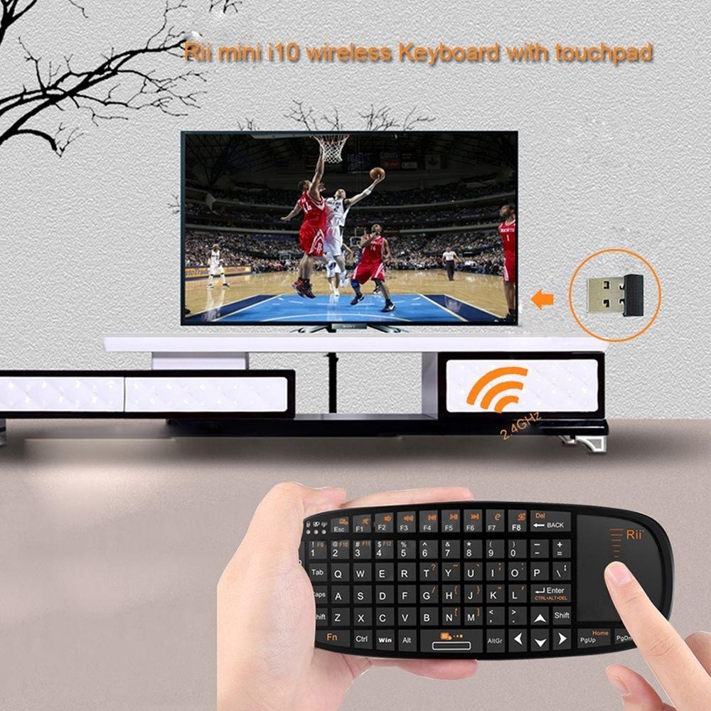 RII I10 Mini Wireless Mouse Gaming Keyboard untuk Gaming Pengajaran Multimedia PC Smart TV PS4-Intl
