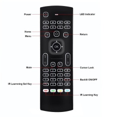 RII MX3-Pro Backlit Fly Mouse Keyboard Gaming Mini IR Remote Controller untuk Gaming Smart TV-Internasional