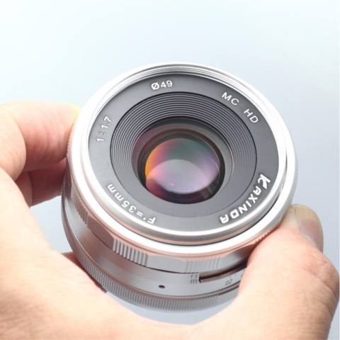 Roolad Kaxinda 35 Mm F/1.7 Bukaan Apertur Manual Fokus Lensa untuk Olympus M43 Panasonic Xiaoyi Digital Mirrorless Kamera em EP PL GX Hitam Perak-Internasional 4