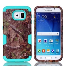 S7 Sarung Case. Samsung Galaksi S7 Case Bunga-bunga Pola Kombo Hybridhigh Dampak Lembut TPU Keras Buah Anti Guncangan Case Sarung untuk Samsung Galaksi S7.Green -Internasional