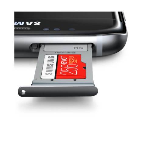 Samsung Memory Card MicroSDXC Evo Plus 256GB / 100MB/s with Adapter - Merah