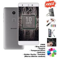 Sharp Z2 - RAM 4GB - Deca Core - Kamera 16MP+8MP - (Free 5 Item Accessories) - Silver