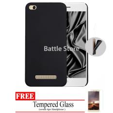 Silicone Soft Case Baby Skin For Xiaomi Redmi 5A Case Luxury Matte Cover For Xiaomi Redmi 5A + Free Tempered Glass - Black