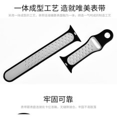 Silicone Sport Bracelet Strap untuk Apple Gelang Jam Nike + Series 2/1-Intl