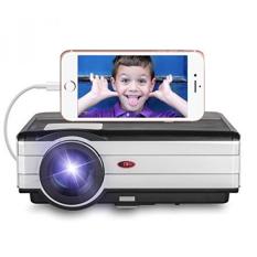 Smartphone HD Projector Home Video-3500 Lumen LED LCD 1080p Game Projector 2017 Upgraded for iPhone iPad (USB Cable Only) 1280x800 Native HDMI Outdoor Entertainment Movie Proyector