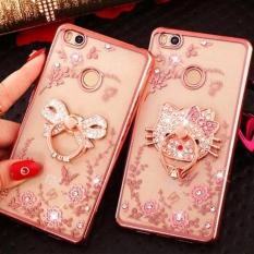 Soft Case Samsung Galaxy J5 2015 Flower List Diamond +Ring Stand