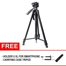 Somita Tripod ST-3520 for Canon/Nikon/Fujifilm DSLR - Hitam - (Free Aksesories)
