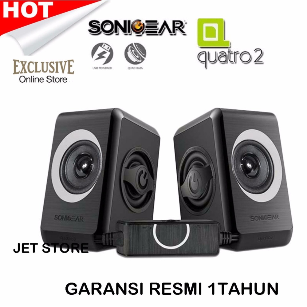 Sonicgear Quatro 2 - 2.0 Grey USB Speaker with Volume Control.