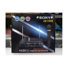 SONY ES-700 B mic wireless mic wireles microphone tanpa kabel dua pegang karaoke