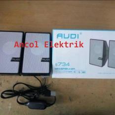 Speaker Aktif Mini AUDI S734 Support untuk DVD,HP,LAPTOP Dan Elektronik Lainnya - Harga Murah