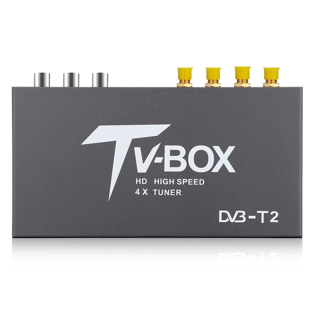 T339 Car HD DVB - T2 Mobile Digital TV Box Receiver 4X Tuner High Speed-Black - intl