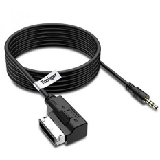 Tabiger Portable Antarmuka Musik AMI MMI AUX Kabel Adaptor 3.5mm Jack Aux-in MP3 Kabel untuk Audi A3 /A4/A5/A6/A8/Q5/Q7/R8/TT, VW Jetta GTI GLI Jetta Passat CC Tiguan Touareg EOS Golf Mk 6, dan Sebagainya-Internasional