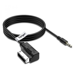 Tabiger Portable Antarmuka Musik AMI MMI AUX Kabel Adaptor 3.5mm Jack Aux-in MP3 Kabel untuk Audi A3 /A4/A5/A6/A8/Q5/Q7/R8/TT, VW Jetta GTI GLI Jetta Passat CC Tiguan Touareg EOS Golf Mk 6, dan Sebagainya-Internasional