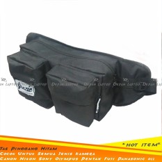 Tas Pinggang Kamera DSLR Murah Warna Hitam Universal Canon Nikon Fuji Sony