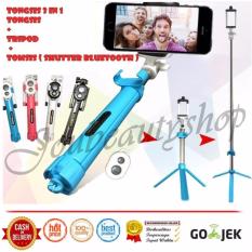 Tongsis 3 in 1 With Bluetooth + Tripod Selfie Stick