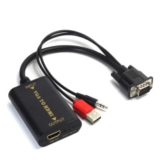 Tv, Audio / Video, Gaming Wearables Digital To Analog Converters New! High Quality Portable Plug And Play Vga To Hdmi Output 1080P Hd Audio Tv Av Hdtv Pc Video Cable Vga2Hdmi Converter Adapter - intl