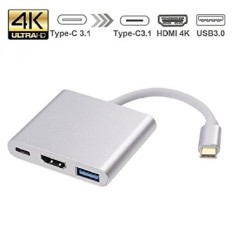 Type-C to HDMI/ USB 3.1 Type-C 4K Multiport Adapter. Okela USB-C HDMI Digital AV Adapter Charging & Connecting Converter. For Macbook/Chromebook Pixel/Dell Xps13/ Usb-C Devices To Hdtv/Projector - intl