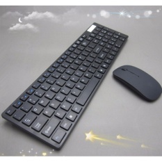 Ultra Slim Silent Wireless 2.4GHz Mini Keyboard and Mouse SetwithUSB Bluetooth Receiver for PC Laptop Android Smart TV - intl