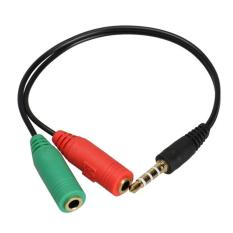 Unique Kabel Jack Audio Y Splitter 3.5mm Male to 2 Dual Female Plug Jack Audio Stereo Headset Mic Splitter Cables Audio Stereo Earphone Extension Cable