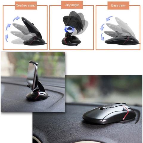 Universal 360 Derajat Car Phone Holder Mobil Kaca Depan Dashboard Gunung Dudukan Cradle untuk IPhone Ponsel Android-Intl 3
