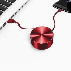 US-SJ163 1m Roll up Retractable Flat Cord Organizer USB to Micro USB Fast Charging Data Cable, For Galaxy, HTC, Google, LG, Sony, Huawei, Xiaomi, Lenovo and Other Smartphones (Red) - intl